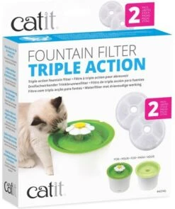 Catit Filters Triple Action 2 Pack - Kanttendrinkbak - 4 X 14.5 X 17.5 Cm Wit -Winkel Voor Kattenbenodigdheden 1004x1200 1