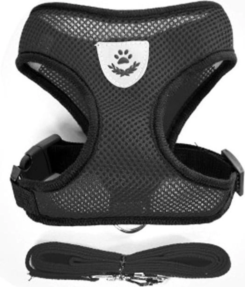 Merkloos Kattentuigje - Kattenharnas - Kattentuig Met Looplijn - Hondentuigje - Hondenharnas - Zwart - Maat L 5 Merkloos Kattentuigje - Kattenharnas - Kattentuig Met Looplijn - Hondentuigje - Hondenharnas - Zwart - Maat L - Afbeelding 3