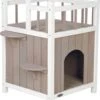 Trixie Kattenhuis Cat's Home Met Balkon Grijs / Wit - 45X65X45 CM 2 Trixie Kattenhuis Cat's Home Met Balkon Grijs / Wit - 45X65X45 CM -Winkel Voor Kattenbenodigdheden 1026x1200 3