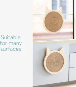 Navaris Houten Krabplank Voor Katten - Krabmat Van Hout En Sisal Voor Aan De Muur - In De Vorm Van Een Kattenkop - Te Bevestigen Met Zuignappen -Winkel Voor Kattenbenodigdheden 1053x1200 3