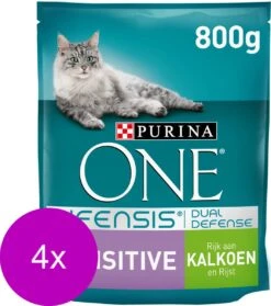 Purina One Sensitive - Kattenvoer - 4 X Kalkoen Rijst 800 G -Winkel Voor Kattenbenodigdheden 1062x1200 1