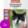 Beaphar Vlooienband 6 Maanden Kat 35 Cm - Anti Vlooienmiddel - 2 X Rood -Winkel Voor Kattenbenodigdheden 1067x1200