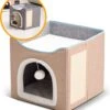 MIRO Katten Huis - Kattenhuizen - Kattenhok - Kattenmand - Dierenhuis - Opvouwbaar - Met Krabmat - Abrikoos 1 MIRO Katten Huis - Kattenhuizen - Kattenhok - Kattenmand - Dierenhuis - Opvouwbaar - Met Krabmat - Abrikoos -Winkel Voor Kattenbenodigdheden 1079x1200 2