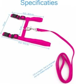 Kattentuigje Met Looplijn Kattenharnas Kittentuigje Kattenriem Met Looplijn Kat Kitten Tuigje Verstelbaar - Roze -Winkel Voor Kattenbenodigdheden 1090x1200 1