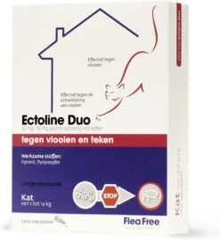 Flea Free Ectoline Duo Kat - Tegen Vlooien En Teken - 2 Pipetten -Winkel Voor Kattenbenodigdheden 1097x1200