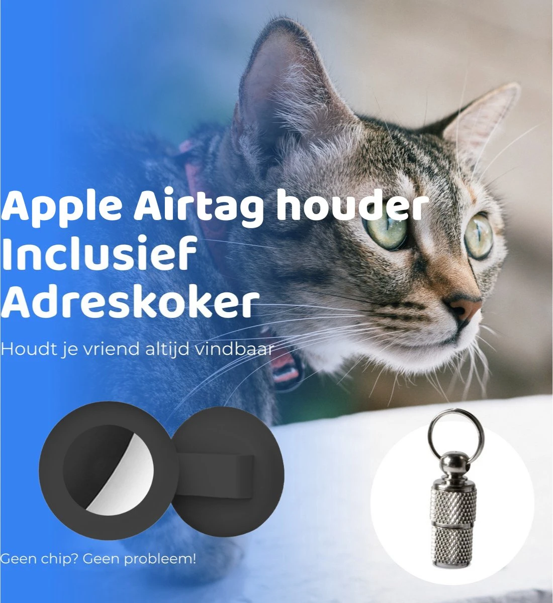 ACE Pets Reflecterende Kattenhalsband Met Veiligheidssluiting – Halsband Kat & Kitten - Met Adreskoker - Kittenhalsband & Kattenbandje Met Belletje - Geschikt Voor Apple Airtag - Zwart 4 ACE Pets Reflecterende Kattenhalsband Met Veiligheidssluiting – Halsband Kat & Kitten - Met Adreskoker - Kittenhalsband & Kattenbandje Met Belletje - Geschikt Voor Apple Airtag - Zwart - Afbeelding 2
