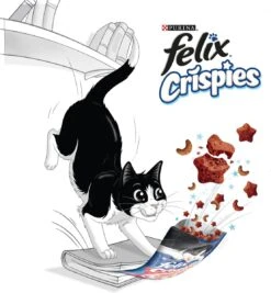 Felix Crispies - Kattensnacks Zalm & Forel - 8 X 45g -Winkel Voor Kattenbenodigdheden 1109x1200