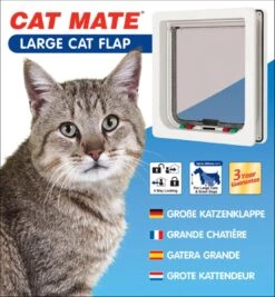 Cat Mate Kattendeur Groot Met Vierwegsluiting En Extra Vergrendeling - Wit -Winkel Voor Kattenbenodigdheden 1110x1200 1