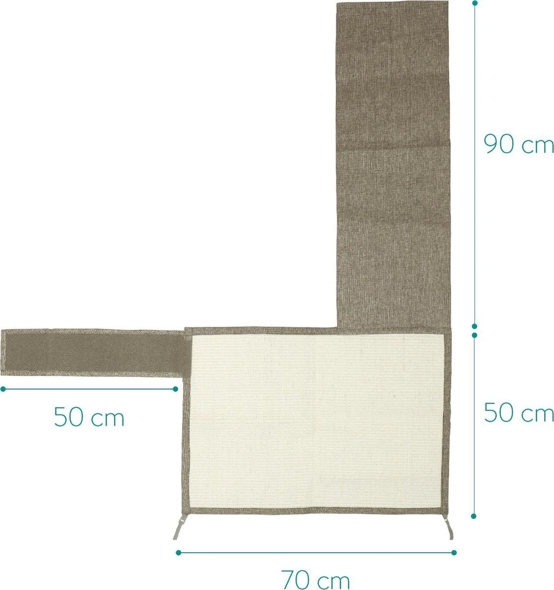 Navaris Katten Krabmat - Bescherming Van Meubels - Voor Banken En Stoelen - Krabbescherming - Voor De Linkerkant - Lichtbruin 7 Navaris Katten Krabmat - Bescherming Van Meubels - Voor Banken En Stoelen - Krabbescherming - Voor De Linkerkant - Lichtbruin - Afbeelding 5