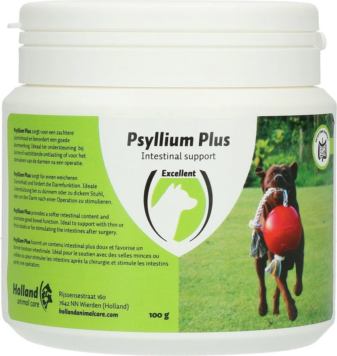 Excellent Psyllium Plus Hond - Ter Ondersteuning Bij Dunne Of Vastzittende Ontlasting Of Voor Het Stimuleren Van De Darmen - Geschikt Voor Honden - 100 Gram 3 Excellent Psyllium Plus Hond - Ter Ondersteuning Bij Dunne Of Vastzittende Ontlasting Of Voor Het Stimuleren Van De Darmen - Geschikt Voor Honden - 100 Gram