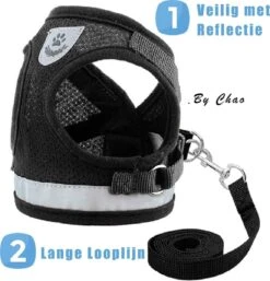 Merkloos Kattentuigje Met Looplijn | Zwart Kattenharnas | Easy Step In | Kattenriem | Kattenlijn | Kattentuig | Maat L -Winkel Voor Kattenbenodigdheden 1153x1200 4