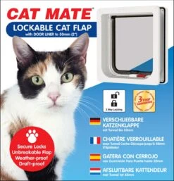 Cat Mate Kattenluik 234 Met Tweewegsluiting - Wit - 19,2 X 20cm -Winkel Voor Kattenbenodigdheden 1154x1200 5