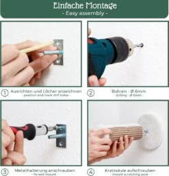 Pfotenolymp® Kattenklimwand - Wandmontage - 22 X 6 Cm - 2 Klimtreden Voor Klimlandschap - Klimboom - Klimwand Voor Katten Met Sisal -Winkel Voor Kattenbenodigdheden 1154x1200 7