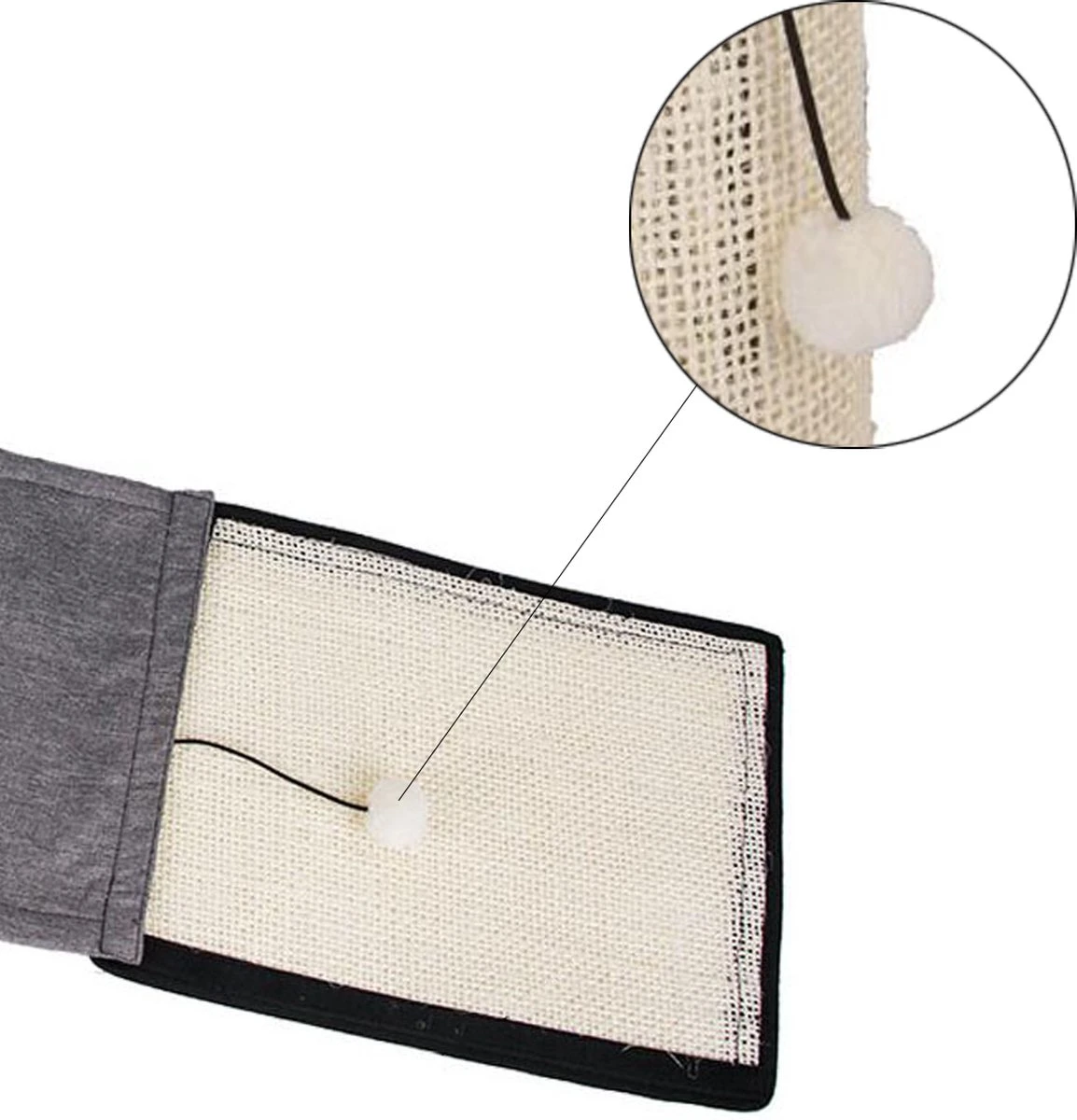 Merkloos Krabmat Voor Katten - Wit / Grijs - 117 X 23 Cm - Bankbeschermer - Krabplank Met Speelbal - Krab Lounge Voor Katten Krabplank - Krabtapijt Voor Kat 7 Merkloos Krabmat Voor Katten - Wit / Grijs - 117 X 23 Cm - Bankbeschermer - Krabplank Met Speelbal - Krab Lounge Voor Katten Krabplank - Krabtapijt Voor Kat - Afbeelding 5