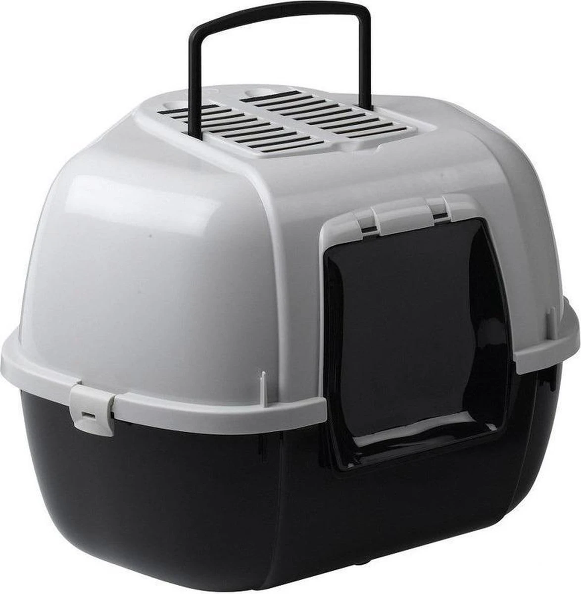 Ferplast Mika Hoek Kattenbak - Zwart/Grijs - 59 X 51.5 X 42 Cm 3 Ferplast Mika Hoek Kattenbak - Zwart/Grijs - 59 X 51.5 X 42 Cm