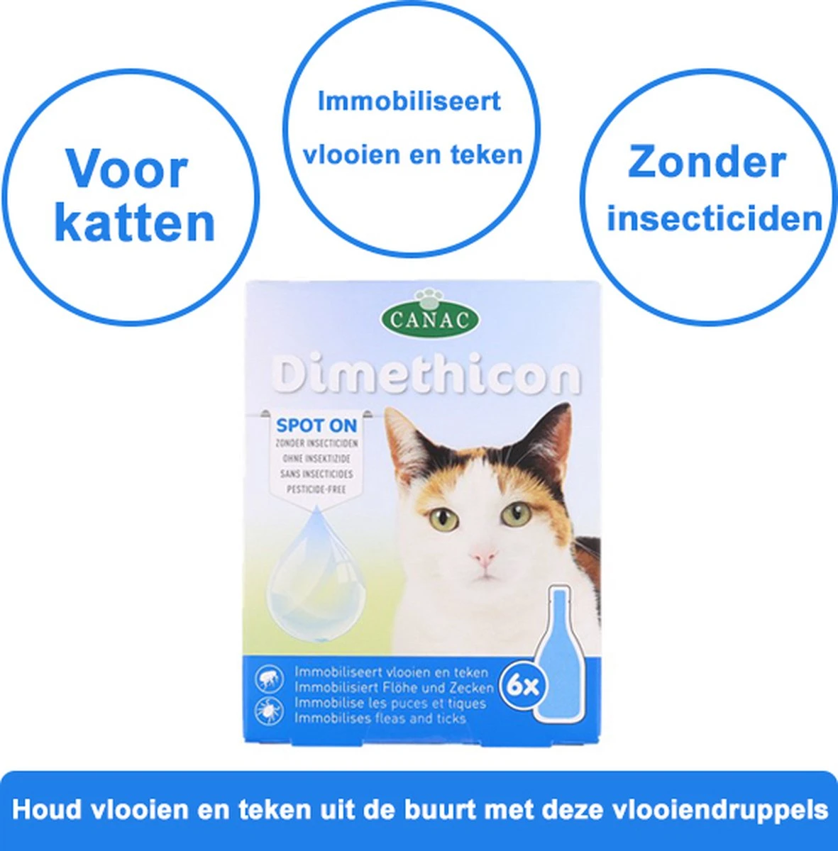 Anti-parasitaire Druppels Tegen Vlooien, Teken, Mijten En Luizen - Voor Katten Vanaf 12 Weken 3 Anti-parasitaire Druppels Tegen Vlooien, Teken, Mijten En Luizen - Voor Katten Vanaf 12 Weken