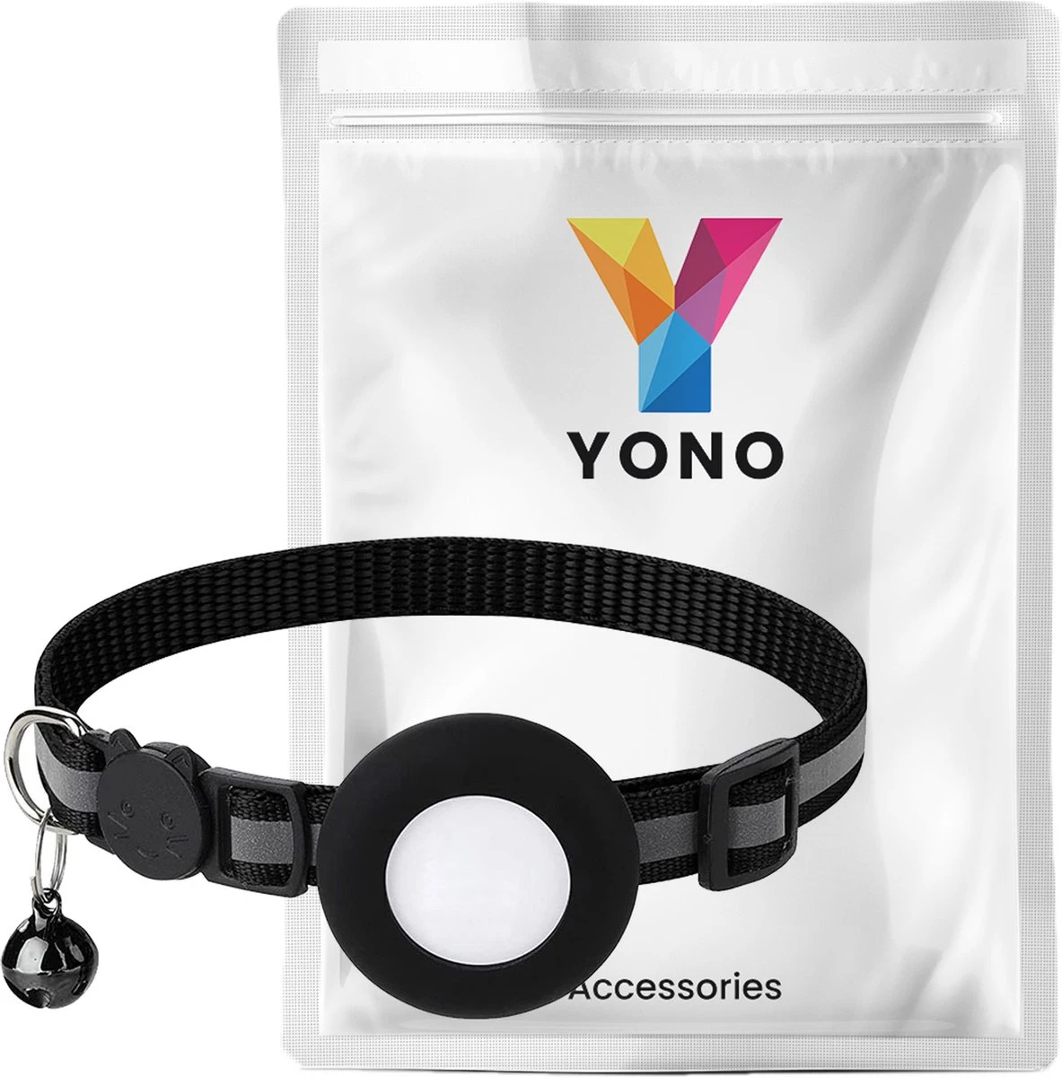 YONO Katten Halsband Geschikt Voor Apple Airtag - Kattenbandje Met Belletje En Reflecterend - GPS Kat - Zwart 6 YONO Katten Halsband Geschikt Voor Apple Airtag - Kattenbandje Met Belletje En Reflecterend - GPS Kat - Zwart - Afbeelding 4
