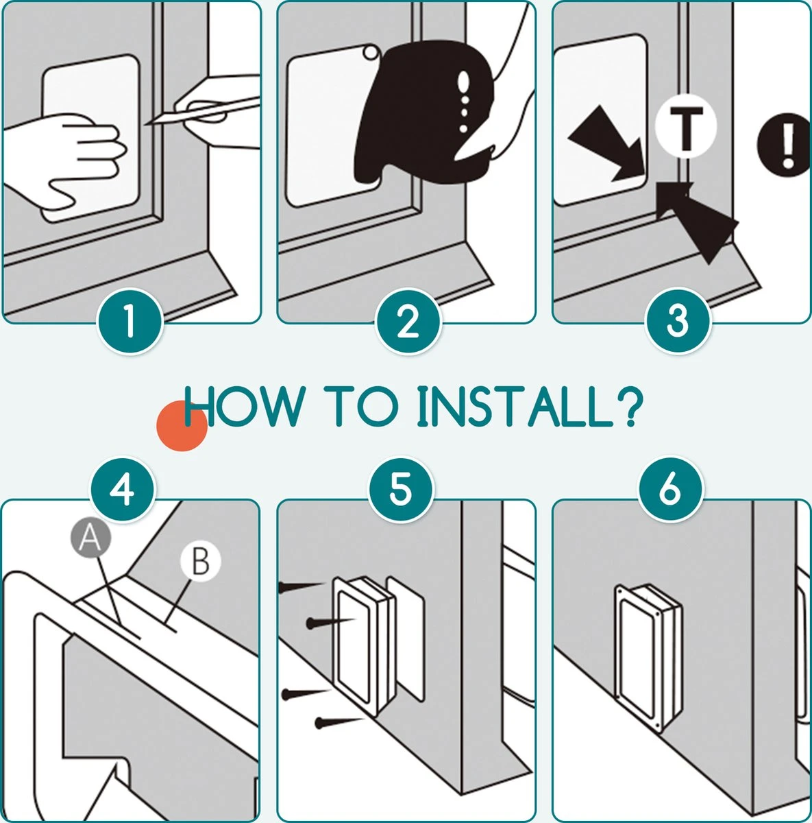 Nobleza Kattenluik Met Tunnel - 4 Vergrendelingsstanden - Weerbestendig - Binnen En Buiten - 20.5 X 19.7 Cm - Maat M - Wit 8 Nobleza Kattenluik Met Tunnel - 4 Vergrendelingsstanden - Weerbestendig - Binnen En Buiten - 20.5 X 19.7 Cm - Maat M - Wit - Afbeelding 6