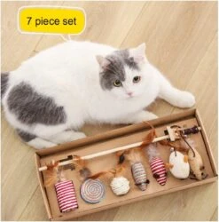 Kattenspeelgoed - Set Met 7 Kattenspeeltjes - Complete Set - Kattenhengel - Speelmuis -Winkel Voor Kattenbenodigdheden 1186x1200 17