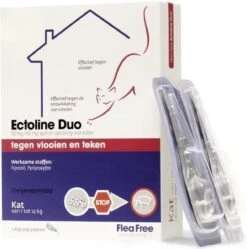 Flea Free Ectoline Duo Kat - Tegen Vlooien En Teken - 2 Pipetten -Winkel Voor Kattenbenodigdheden 1188x1200