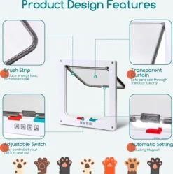 Nobleza Kattenluik Met Tunnel - 4 Vergrendelingsstanden - Weerbestendig - Binnen En Buiten - 20.5 X 19.7 Cm - Maat M - Wit 12 Nobleza Kattenluik Met Tunnel - 4 Vergrendelingsstanden - Weerbestendig - Binnen En Buiten - 20.5 X 19.7 Cm - Maat M - Wit -Winkel Voor Kattenbenodigdheden 1188x1200 5