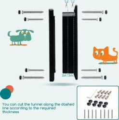 Nobleza Kattenluik Met Tunnel - 4 Vergrendelingsstanden - Weerbestendig - Binnen En Buiten - 28.5 X 25 Cm - Maat XL - Zwart -Winkel Voor Kattenbenodigdheden 1190x1200 4