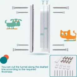 Nobleza Kattenluik Met Tunnel - 4 Vergrendelingsstanden - Weerbestendig - Binnen En Buiten - 20.5 X 19.7 Cm - Maat M - Wit 16 Nobleza Kattenluik Met Tunnel - 4 Vergrendelingsstanden - Weerbestendig - Binnen En Buiten - 20.5 X 19.7 Cm - Maat M - Wit -Winkel Voor Kattenbenodigdheden 1190x1200 5