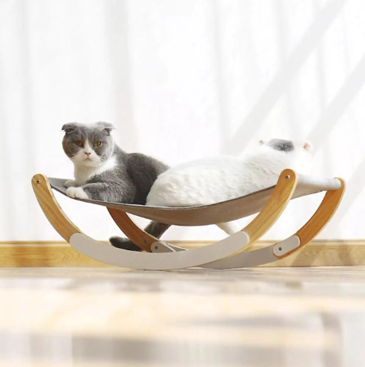 OEM 2 In 1 Multifunctionele Kat Hangmatten Bed Seat Stoel Schudbaar Ademend Anti Slip Kat Huis Thuis Lounger Stabiele Hout Shaker 6 OEM 2 In 1 Multifunctionele Kat Hangmatten Bed Seat Stoel Schudbaar Ademend Anti Slip Kat Huis Thuis Lounger Stabiele Hout Shaker - Afbeelding 4