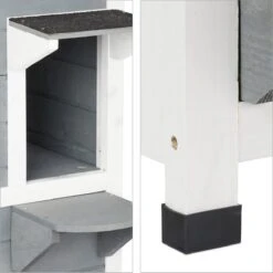 Relaxdays Kattenhuis Buiten - Groot Kattenhok Binnen - Hoog Kattenmeubel Grijs Hout - Tuin 17 Relaxdays Kattenhuis Buiten - Groot Kattenhok Binnen - Hoog Kattenmeubel Grijs Hout - Tuin -Winkel Voor Kattenbenodigdheden 1198x1200 11