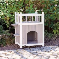 Trixie Kattenhuis Cat's Home Met Balkon Grijs / Wit - 45X65X45 CM -Winkel Voor Kattenbenodigdheden 1199x1200 10