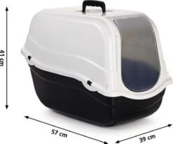 Beeztees Romeo - Kattenbak - Zwart/Wit - 57x39x41 Cm -Winkel Voor Kattenbenodigdheden 1200x1002 4