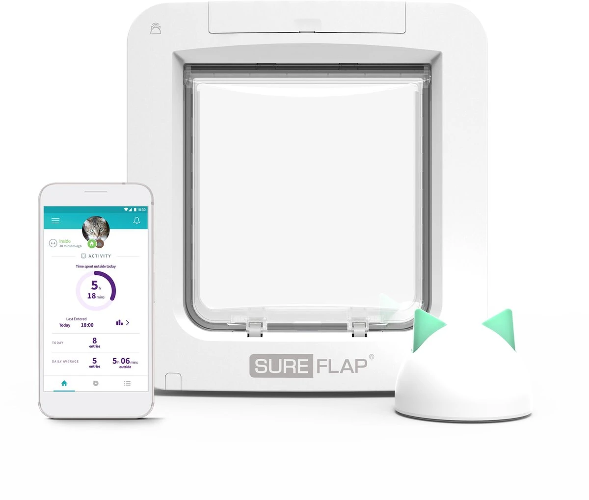 SureFlap Microchip Kattenluik Connect M - Wit - 14 X 12 Cm 9 SureFlap Microchip Kattenluik Connect M - Wit - 14 X 12 Cm - Afbeelding 7