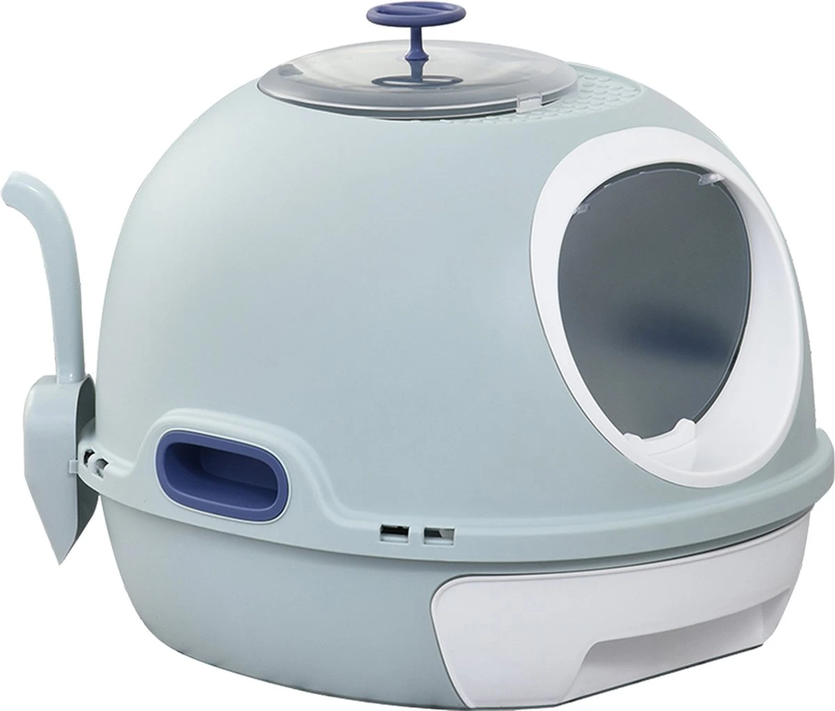 PawHut Kattentoilet Kattenbak Dakraam Bodembak Schep Draagbaar PP ABS D31-012 13 PawHut Kattentoilet Kattenbak Dakraam Bodembak Schep Draagbaar PP ABS D31-012 - Afbeelding 11