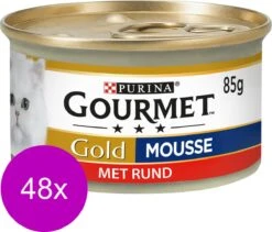 Merkloos Gourmet Gold Mousse 85 G - Kattenvoer - 48 X Rund -Winkel Voor Kattenbenodigdheden 1200x1025 2