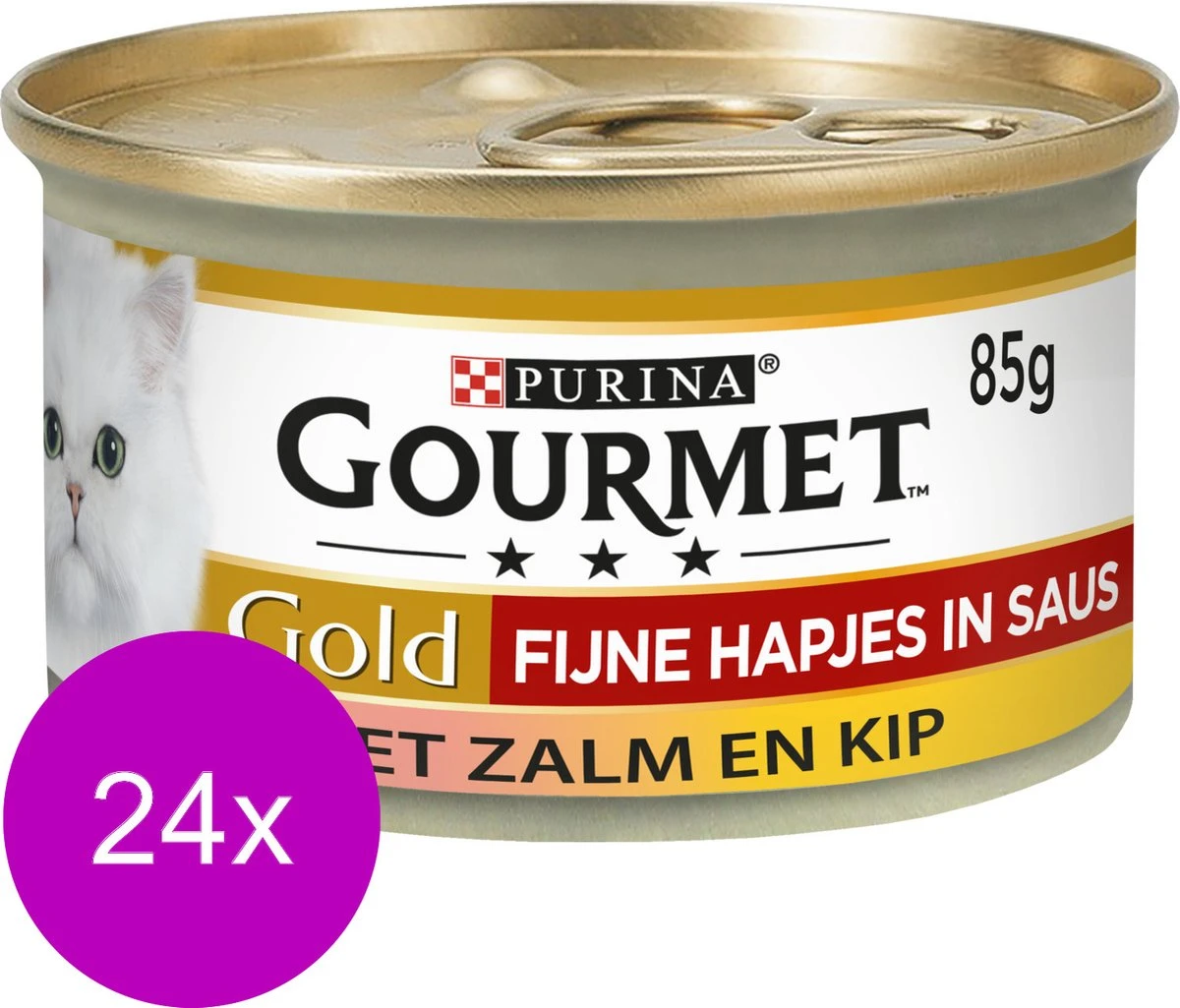Gourmet Gold Fijne Hapjes - Kattenvoer Natvoer - Zalm & Kip - 24 X 85 Gr 11 Gourmet Gold Fijne Hapjes - Kattenvoer Natvoer - Zalm & Kip - 24 X 85 Gr - Afbeelding 9