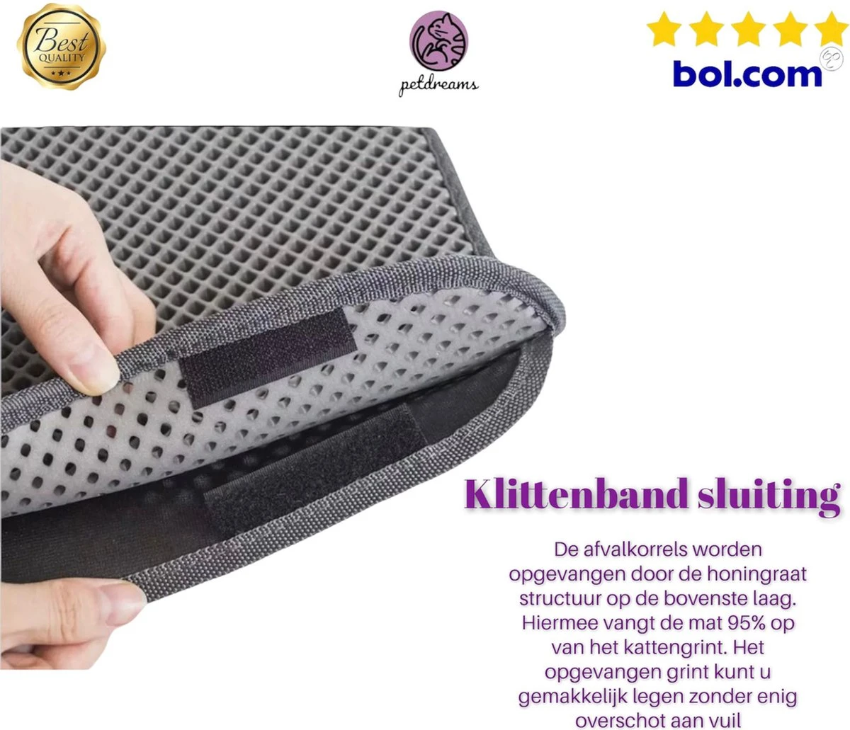 Professionele Kattenbakmat + Cadeau – Schoonloopmat Kattenbak – Katten Grit Opvanger – Dubbele Waterdichte Laag – Uitloopmat Kattenbak – Kattenverzorging – Kattenbak Accessoires - Gritmat – Kat Benodigdheden 8 Professionele Kattenbakmat + Cadeau – Schoonloopmat Kattenbak – Katten Grit Opvanger – Dubbele Waterdichte Laag – Uitloopmat Kattenbak – Kattenverzorging – Kattenbak Accessoires - Gritmat – Kat Benodigdheden - Afbeelding 6