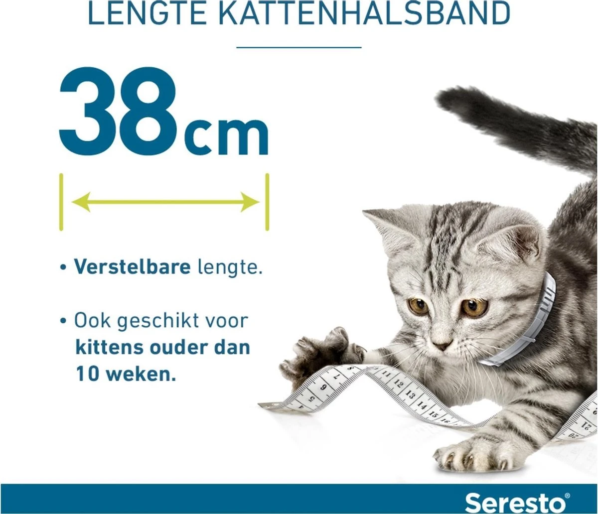 Seresto Teken- En Vlooienband - Anti Tekenmiddel - Kat - 38 Cm 16 Seresto Teken- En Vlooienband - Anti Tekenmiddel - Kat - 38 Cm - Afbeelding 14
