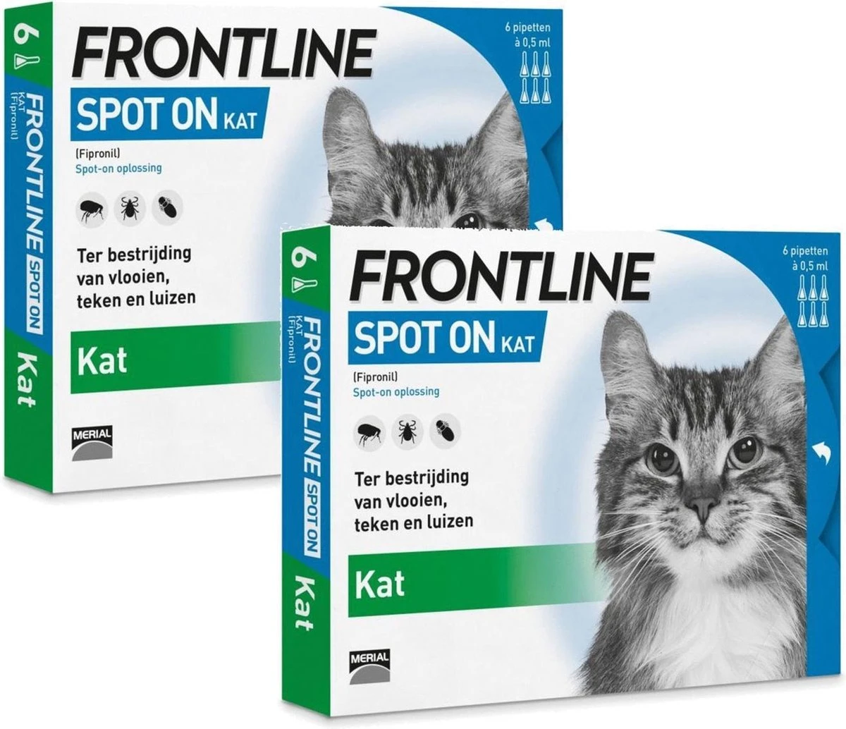 Frontline Spot On Kat - Anti Vlooien En Tekenmiddel - 2 X 6 Pip 3 Frontline Spot On Kat - Anti Vlooien En Tekenmiddel - 2 X 6 Pip