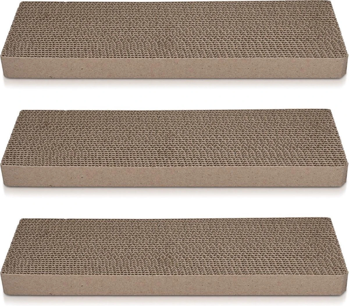 Navaris Kartonnen Krabplanken Voor Katten - Krabkarton Set Van 3 Stuks - 3 Krabmatten - Katten Karton Voor Ontspanning En Spelen 3 Navaris Kartonnen Krabplanken Voor Katten - Krabkarton Set Van 3 Stuks - 3 Krabmatten - Katten Karton Voor Ontspanning En Spelen