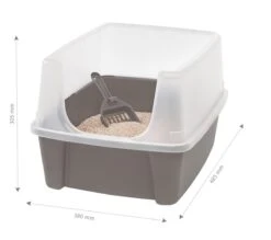 Iris Ohyama Kattenbak Open CLH-12 - Kunststof - Taupe/Wit - Met Schepje -Winkel Voor Kattenbenodigdheden 1200x1066 9