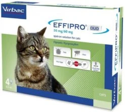 Virbac Effipro DUO Spot-On Kleine Kat (1 T/m 6 Kg) - 4 Pipetten -Winkel Voor Kattenbenodigdheden 1200x1077