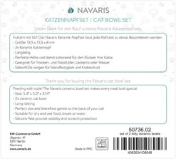 Navaris Voerbakjes Voor Katten - Set Van 2 Voer- En Waterbakken - Etensbak Van Keramiek - Met Antislip Voetjes - Kattenvorm - Roze/Groen -Winkel Voor Kattenbenodigdheden 1200x1083