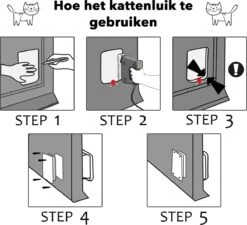 DOWO® - Kattenklep - Kattenluik - Kattenluikje - 4-weg Huisdierklep, Eenvoudige Installatie Kattendeur Huisdierendeur Aan De Muur, Houten Deur, Upvc Binnendeur, Baksteenwanden, Houten Deuren (M - Buitenmaat 20x22 Cm) 15 DOWO® - Kattenklep - Kattenluik - Kattenluikje - 4-weg Huisdierklep, Eenvoudige Installatie Kattendeur Huisdierendeur Aan De Muur, Houten Deur, Upvc Binnendeur, Baksteenwanden, Houten Deuren (M - Buitenmaat 20x22 Cm) -Winkel Voor Kattenbenodigdheden 1200x1092 2