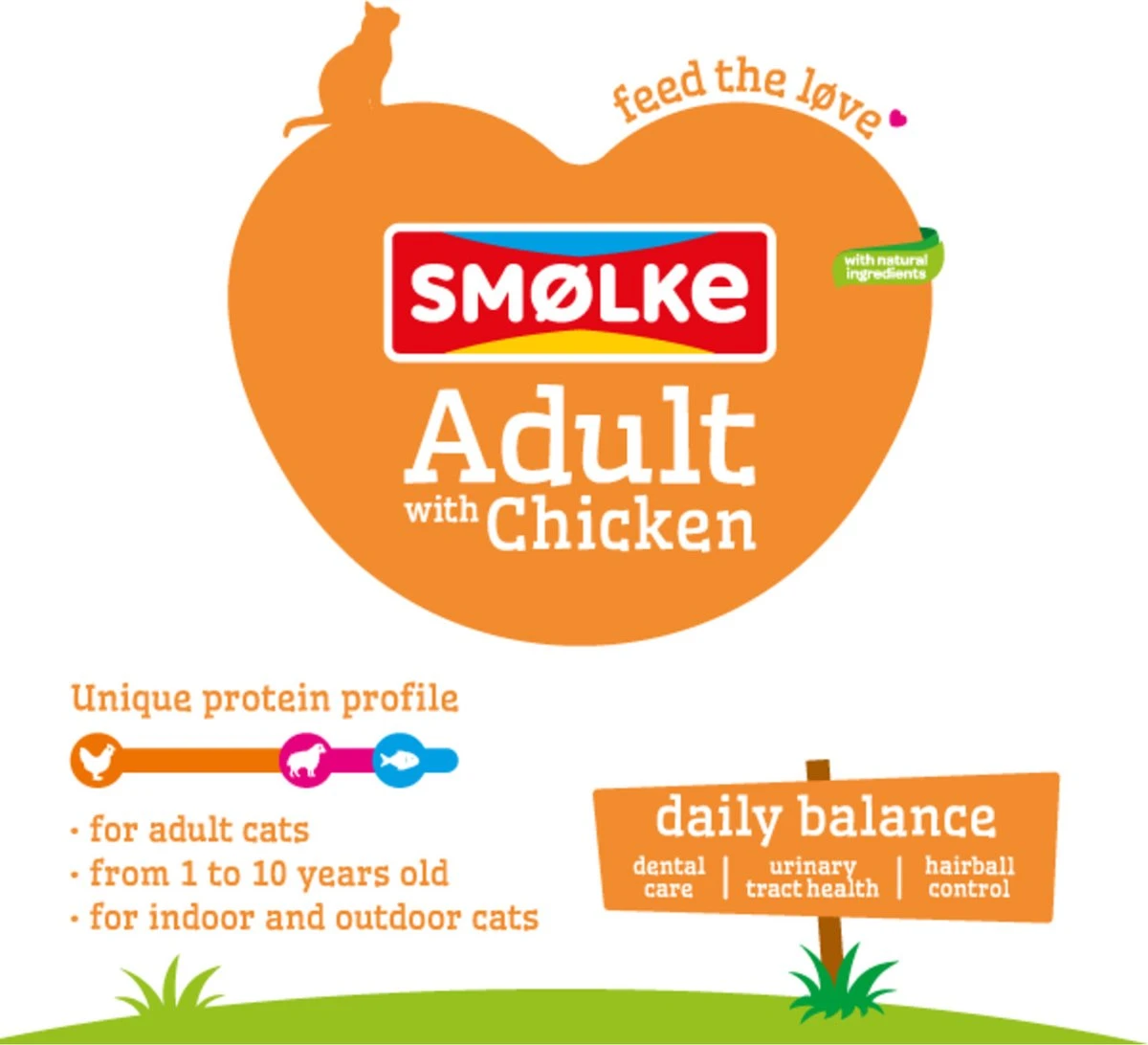 Smolke Adult Chicken & Rice 10 Kg - Kat 6 Smolke Adult Chicken & Rice 10 Kg - Kat - Afbeelding 4