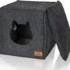 Bella & Balu Vilten Kattengrot Incl. Kussen + Speeltje - Opvouwbare Knuffelgrot Voor Katten Om Te Slapen, Te Schuilen, Te Ravotten En Te Krabben (donkergrijs) -Winkel Voor Kattenbenodigdheden 1200x1093 1