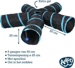 Adori Katten Tunnel 5 Gangen - Kattenspeelgoed - Ø25x50 Cm Zwart 8 Adori Katten Tunnel 5 Gangen - Kattenspeelgoed - Ø25x50 Cm Zwart -Winkel Voor Kattenbenodigdheden 1200x1094 1