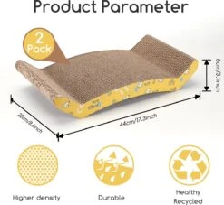 Nobleza 46ZKS - Krabplank Met Catnip - 2 Stuks - 44 X 22 X 12 Cm -Winkel Voor Kattenbenodigdheden 1200x1104 2