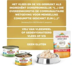 Almo Nature Natvoer Voor Katten - HFC Natural - 24 X 70g - Kip En Tonijn - 24 X 70 Gram -Winkel Voor Kattenbenodigdheden 1200x1105