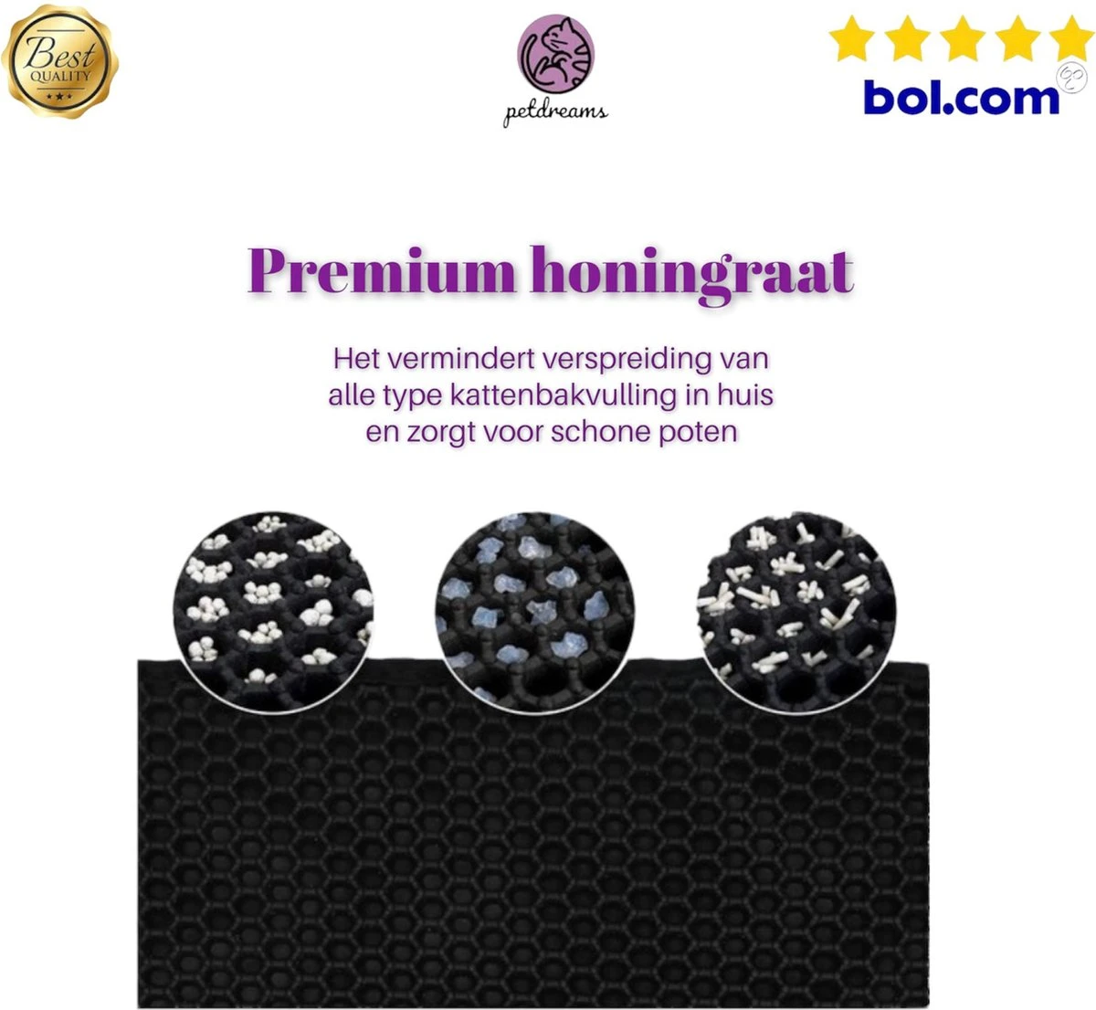 Professionele Kattenbakmat + Cadeau – Schoonloopmat Kattenbak – Katten Grit Opvanger – Dubbele Waterdichte Laag – Uitloopmat Kattenbak – Kattenverzorging – Kattenbak Accessoires - Gritmat – Kat Benodigdheden 7 Professionele Kattenbakmat + Cadeau – Schoonloopmat Kattenbak – Katten Grit Opvanger – Dubbele Waterdichte Laag – Uitloopmat Kattenbak – Kattenverzorging – Kattenbak Accessoires - Gritmat – Kat Benodigdheden - Afbeelding 5
