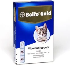 Bayer Bolfo Gold 40 Anti Vlooienmiddel - Kat - 0 Tot 4 Kg - 2 Pipetten -Winkel Voor Kattenbenodigdheden 1200x1107